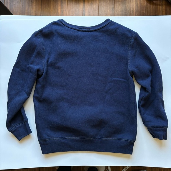 Size 7 kids Ralph Lauren POLO Bear basketball navy blue crew neck sweater - Picture 7 of 11